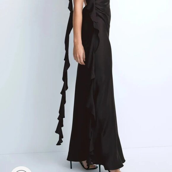 Shona Joy Agnes Draped Ruffle Maxi Dress Size 6 MSRP $360 - Picture 2 of 14